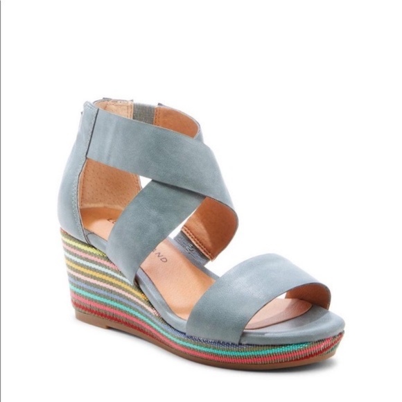 Lucky Brand Other - Lucky Brand Gwindolin Platform Wedge Sandal Size 4